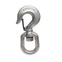 7/8" Drop Forged Swivel Hook Lifting Hook 2500 LBS WLL Stainless Steel T316 4Pcs