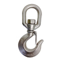 7/8" Drop Forged Swivel Hook Lifting Hook 2,500 LBS WLL Stainless Steel T316
