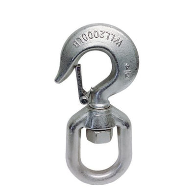 3/4" Drop Forged Swivel Hook Lifting Hook 2000 LBS WLL Stainless Steel T316 4Pcs