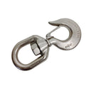 4 Pcs T316 Stainless Steel Drop Forged 3/4" Swivel Hook Lifting Hook 2,000 lbs WLL