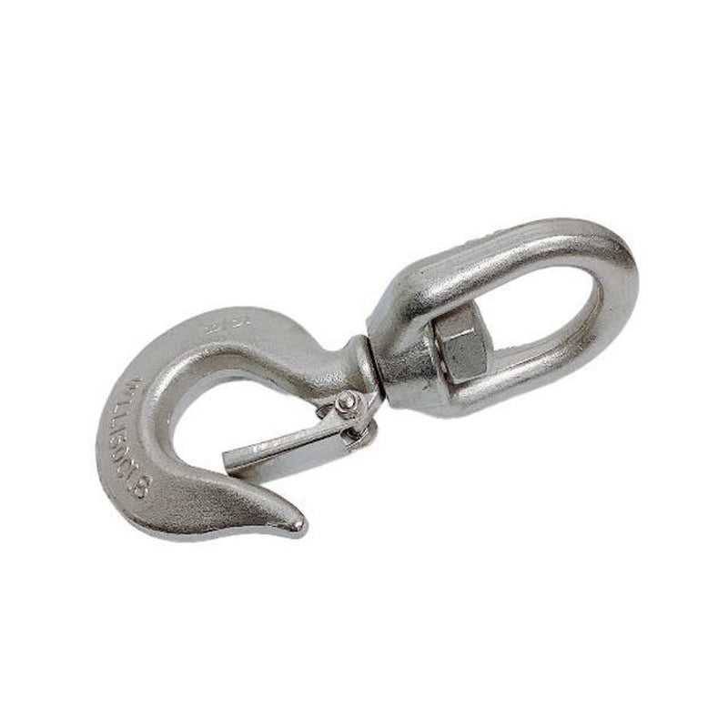 5/8" Drop Forged Swivel Hook Lifting Hook 1,500 LBS WLL Stainless Steel T316