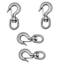 1/2" Drop Forged Swivel Hook Lifting Hook 1000 LBS WLL Stainless Steel T316 4Pcs