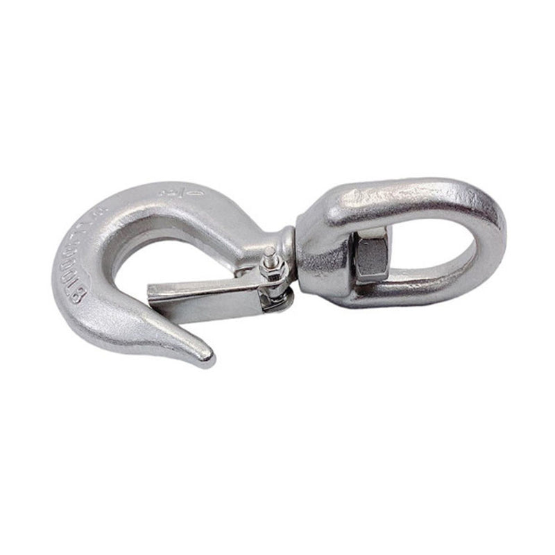 1/2" Drop Forged Swivel Hook Lifting Hook 1000 LBS WLL Stainless Steel T316 4Pcs