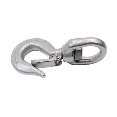 1/2" Drop Forged Swivel Hook Lifting Hook 1,000 LBS WLL Stainless Steel T316