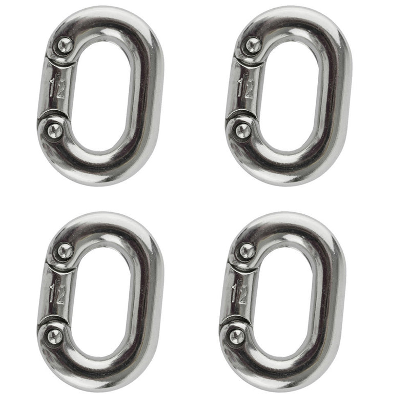 Stainless Steel 316 Chain Connecting Link 5/16" Marine Grade Connector 4 Pcs