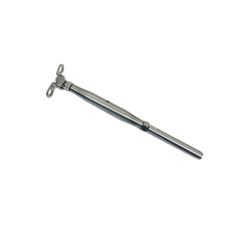 Marine 1/4" Deck Toggle & Swage Stud Turnbuckle 1/8" Cable Stainless Steel T316