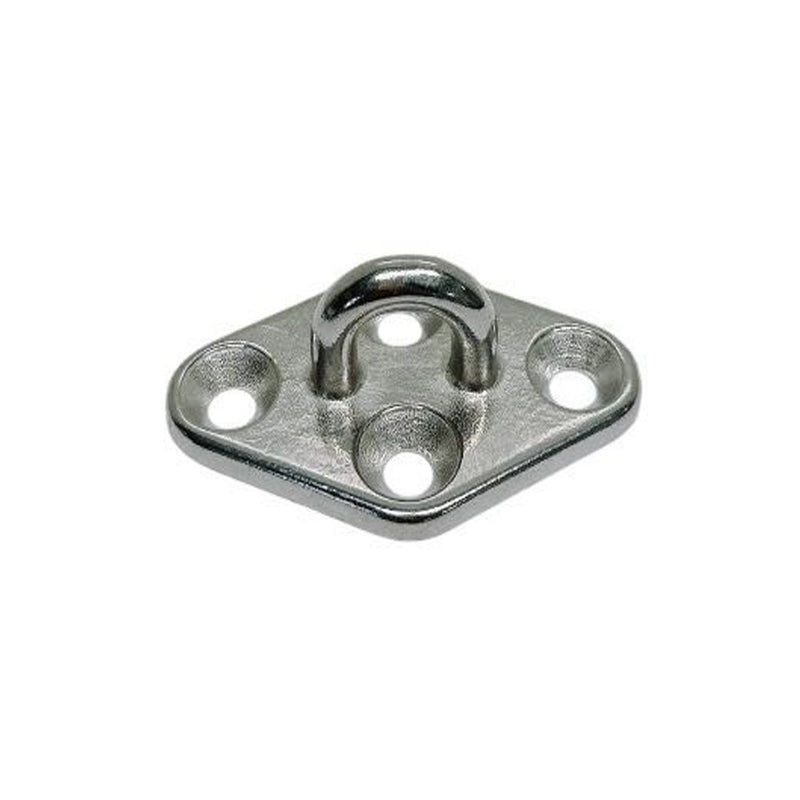 Diamond Pad Eye Plate 3/16" 304 Stainless Steel for Hammock,Rigging Deck 4 Pcs