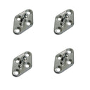 Diamond Pad Eye Plate 1/4" 304 Stainless Steel for Hammock,Rigging Boat Deck 4PC