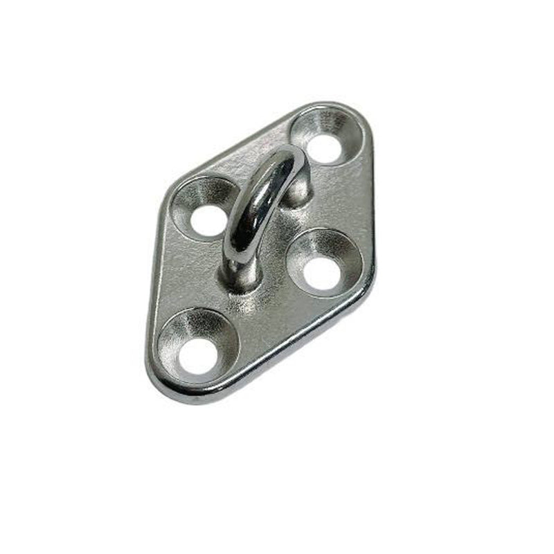 Diamond Pad Eye Plate 11/32" 304 Stainless Steel for Hammock,Rigging Deck 4 Pcs