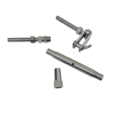 Marine Toggle And Swageless Turnbuckle For 3/8" Cable Wire Stainless Steel T316