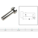 Stainless Steel Marine 7/8" Clevis Pin Round Fastener Pin Hitch Yacht Sailing