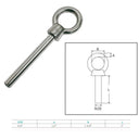 Marine Boat Stainless Steel 5/8"x4" Shoulder Eye Bolt Non Thread Eye Rivet Bolt