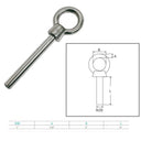 Stainless Steel Eye Bolt 1" x 6" Marine Boat Grade Non Threaded Shoulder Eyebolt