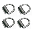 SS T316 1/2" Weld-On Heavy D Rings 3000 Lbs, Marine Boat, Tie-Down Anchor, 4 PCS
