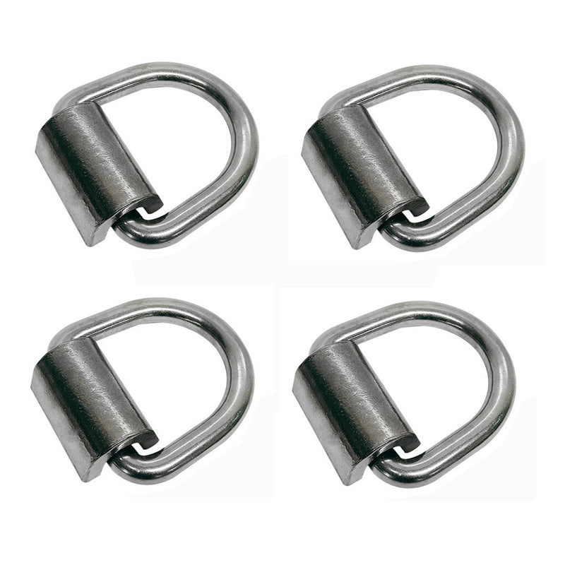 SS T316 5/8" Weld-On Heavy D Rings 4500 Lbs, Marine Boat, Tie-Down Anchor 4 PCS