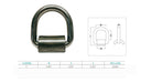 SS.T316 1" Weld-On Heavy D Rings 8,500 Lbs,Marine Boat,Tie-Down Anchor, 4Pcs