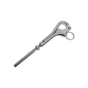 Stainless Steel 3" Pelican Hook Shackle For 1/8" Cable Wire Sailing Boat Yacht
