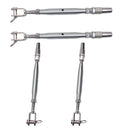 1/8" Cable Jaw Swageless Turnbuckle 1/4" Pipe Turnbuckle Stainless Steel 4 Pcs