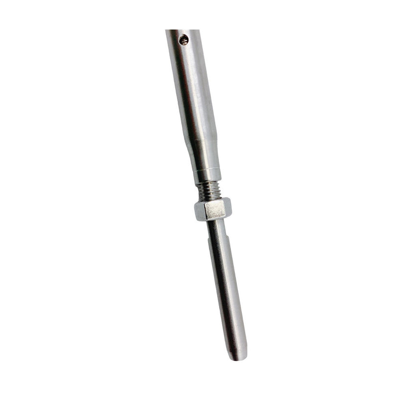 Marine 3/16" Cable Jaw And Swage Stud Turnbuckle 3/8" Thread Stainless Steel