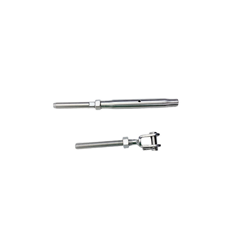 Marine 3/16" Cable Jaw And Swage Stud Turnbuckle 3/8" Thread Stainless Steel