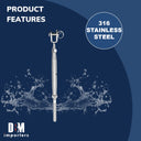 Marine 3/16" Cable Jaw And Swage Stud Turnbuckle 3/8" Thread Stainless Steel