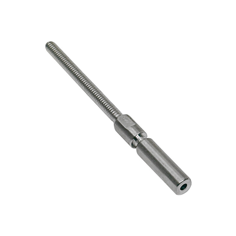 S.Steel T316 Marine Swageless Stud 1/4" Full Thread Used For 1/8" Cable Wire