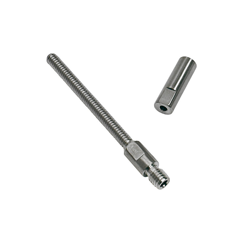 S.Steel T316 Marine Swageless Stud 1/4" Full Thread Used For 1/8" Cable Wire