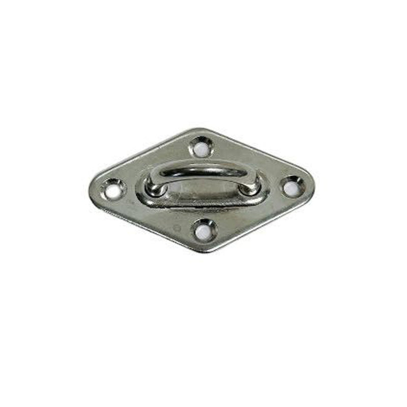 Light Duty Diamond Pad Eye Plate 1/4" 304 Stainless Steel for Hammock Deck 4 Pcs