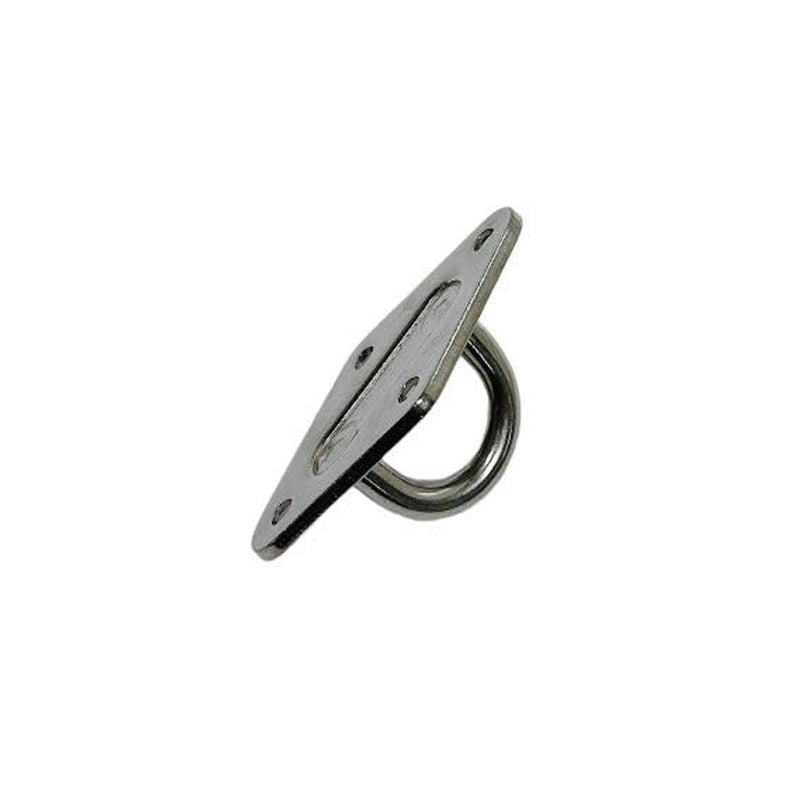 Light Duty Diamond Pad Eye Plate 1/4" 304 Stainless Steel for Hammock Deck 4 Pcs