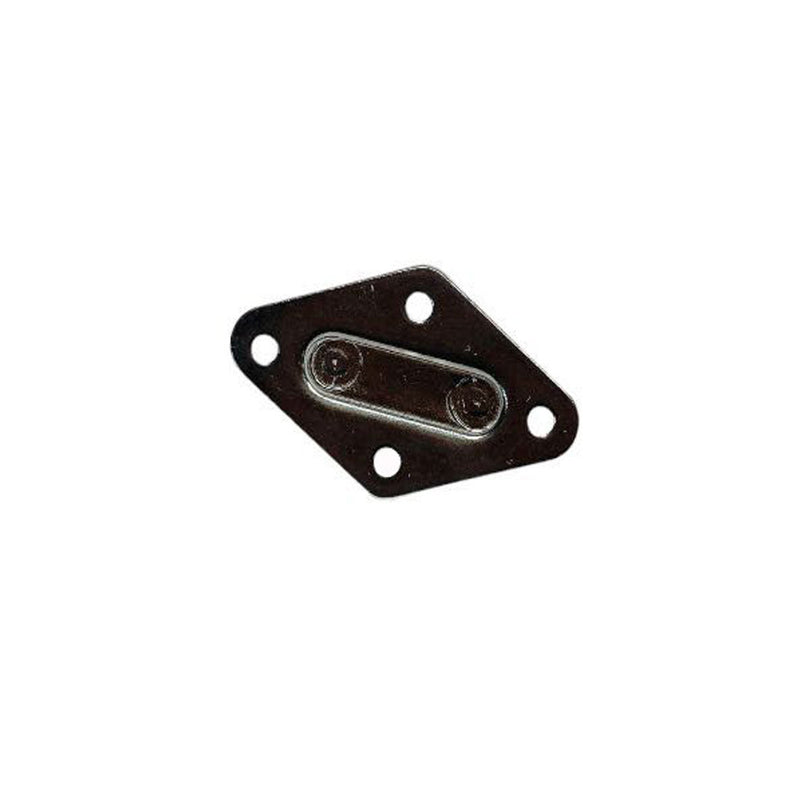 Light Duty Diamond Pad Eye Plate 1/4" 304 Stainless Steel for Hammock Deck 4 Pcs
