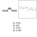 7/16" Deck Loop Pad Eye 316 Stainless Steel Boat Top Eye Straps, Tie Down, Kayak