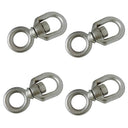 4 Pcs Marine T316 Stainless Steel Drop Forged 1/2" Chain Swivel FED SPEC 4,400 Lb WLL