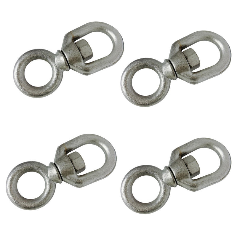1/2" Chain Swivel FED SPEC Drop Forged 4400 Lb WLL Stainless Steel T316 4 Pcs