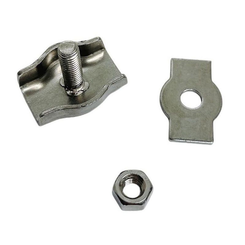 Simplex Single Bolt Wire Rope Clips,Stainless Steel for 3/8" Wire Cable