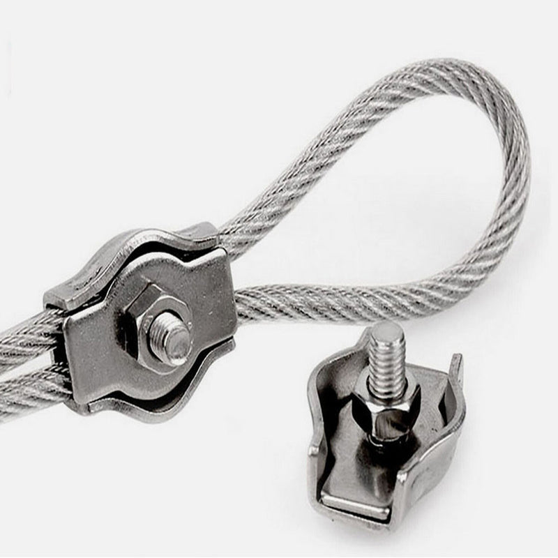 Simplex Single Bolt Wire Rope Clips,Stainless Steel for 3/8" Wire Cable