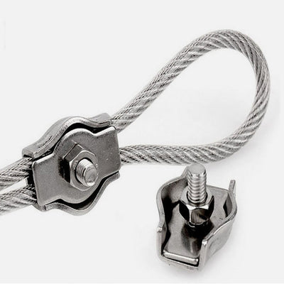 Simplex Single Bolt Wire Rope Clips,Stainless Steel for 3/16" Wire Cable
