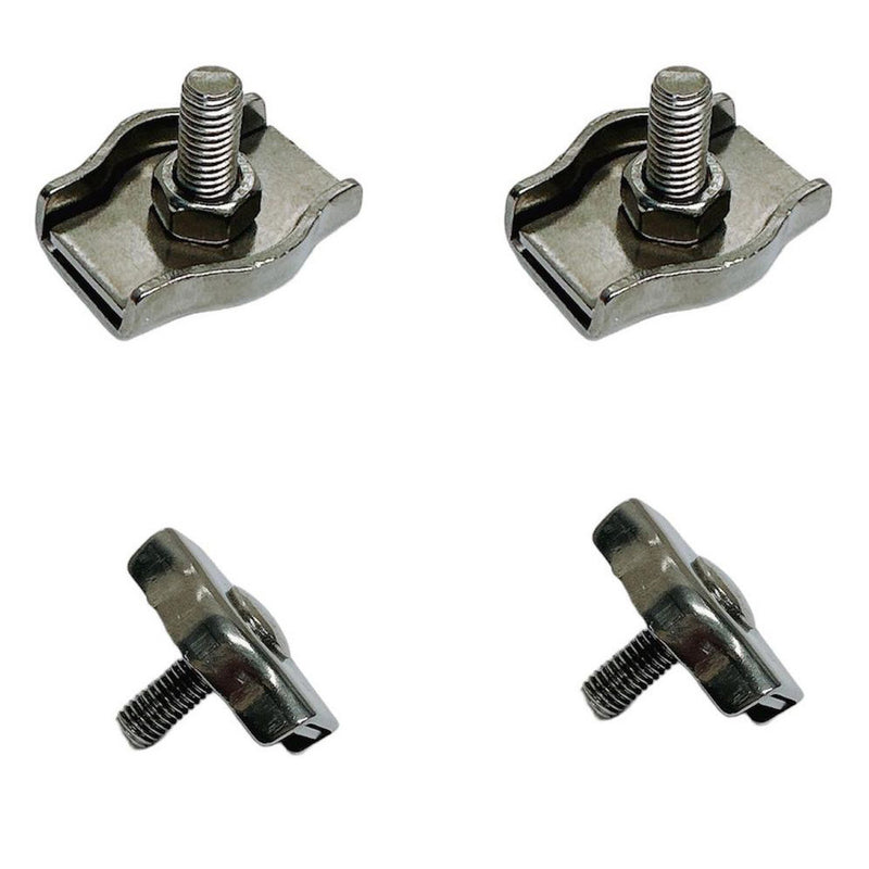 Simplex Single Bolt Wire Rope Clips,Stainless Steel for 5/32" Wire Cable 4 Pcs