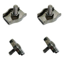 Simplex Single Bolt Wire Clips,Stainless Steel for 1/16"-3/32" Wire Cable 4 Pcs