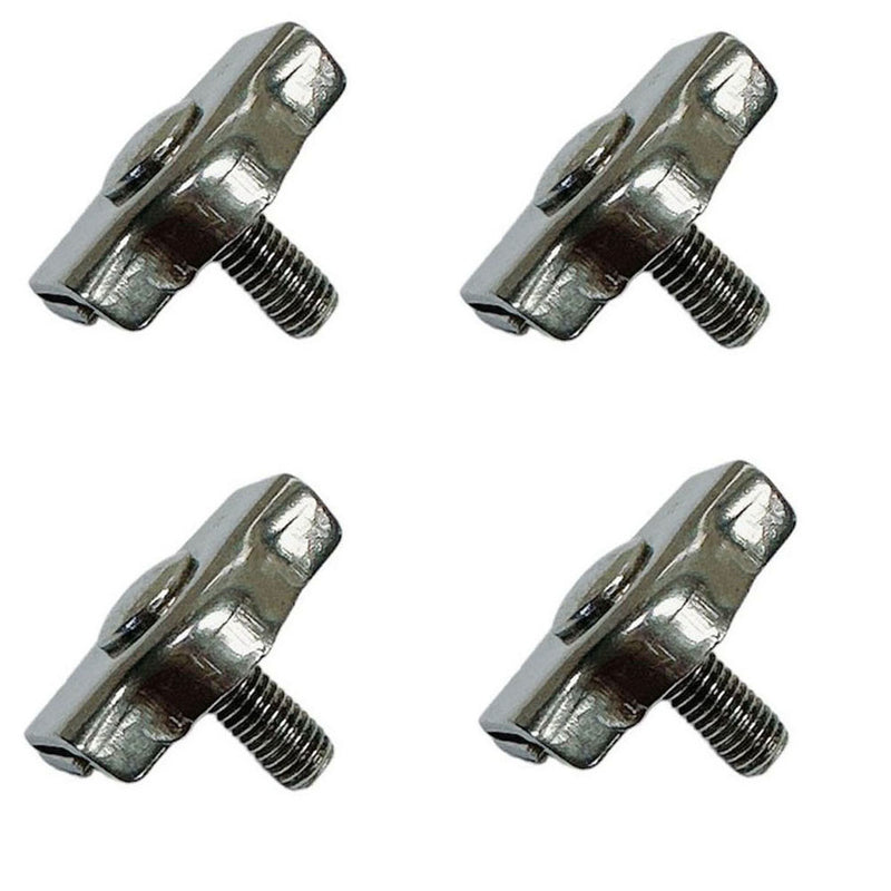Simplex Single Bolt Wire Rope Clips,Stainless Steel for 1/4" Wire Cable 4 Pcs