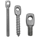 5 Pc Set T316 Stainless Steel Marine Boat Threaded Eye Tab, Eye Hole Diameter 0.25"