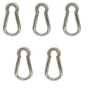 5 PC 1/2'' Carabiner Spring Snap Hook  Marine Stainless Steel 316 Boat Hooking