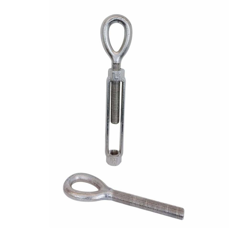 Mil-Spec T316 Stainless Steel 1-1/2" x 12" EYE EYE Turnbuckle 17,000 Lbs WLL
