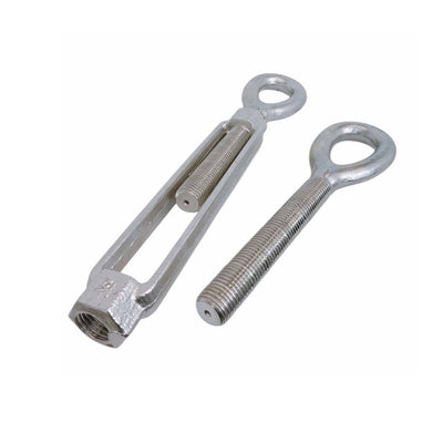 Mil-Spec T316 Stainless Steel 1-1/2" x 12" EYE EYE Turnbuckle 17,000 Lbs WLL