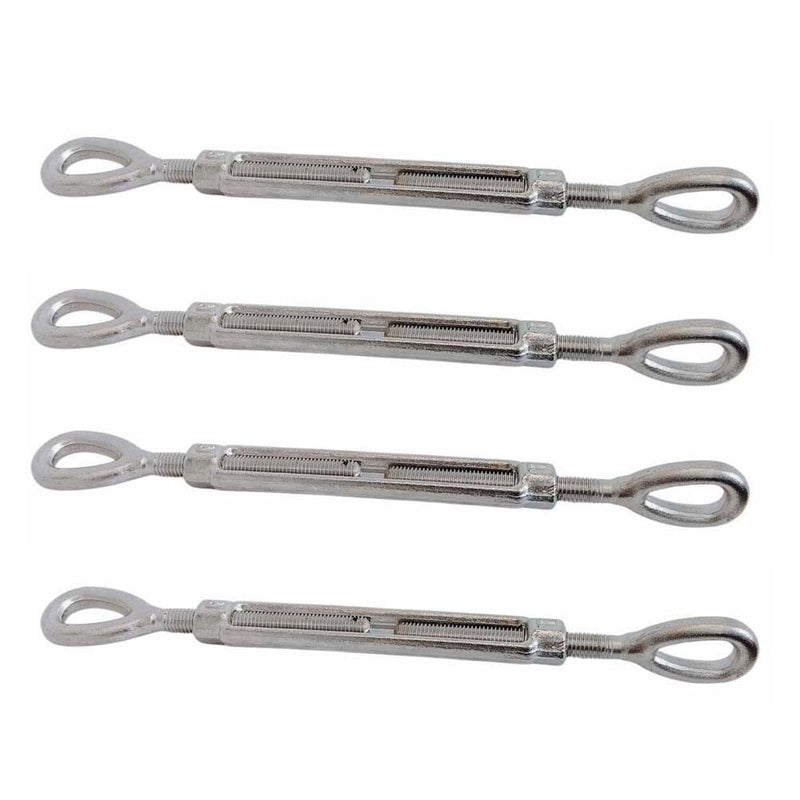 4 PCS Mil-Spec T316 Stainless Steel Drop Forged 3/8" x 6" EYE EYE Turnbuckle