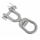 Mil Spec 3/8" Jaw & Eye Marine Mooring Swivel 3,400 Lbs WLL T316 Stainless Steel