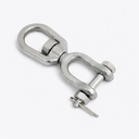 Mil Spec Marine T316 Stainless Steel 3/8" Jaw & Eye Marine Mooring Swivel 3,400 Lbs WLL