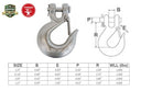 Mil Spec Drop Forged Clevis Slip Hook T316 Stainless Steel