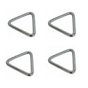 4Pc Mil spec 1/4"x2" Triangle Ring Formed Welded Clip Buckle Stainless Steel 316