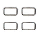 4 Pcs Marine T316 Stainless Steel 5/16" x 3" Rectangle Ring 1,100 Lbs WLL For Yacht Sailing