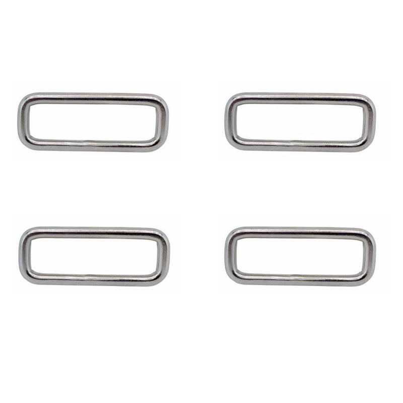 4PCS Mil Spec 3/16"x2" Rectangular Ring Rectangle Link Loop T304 Stainless Steel